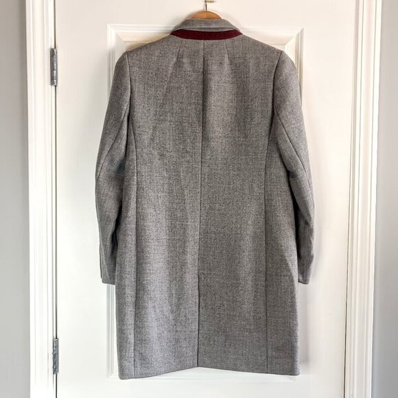 J. Crew Regent Grey Wool Top Coat 4P - Picture 4 of 9